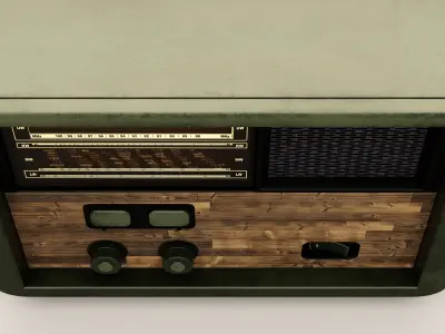 Vintage radio Free low-poly 3D model