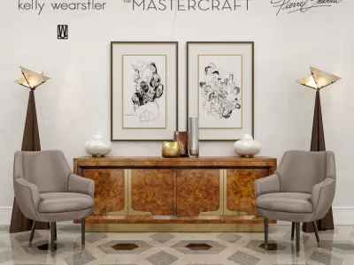 Composition Floor Lamp Chareau Pierre  Kelly wearstler Sonara 3D model