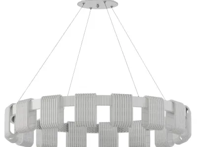 Saturno LED Chandelier Low-poly 3D model