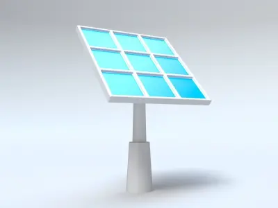 Cartoon Solar Panel Low-poly 3D model