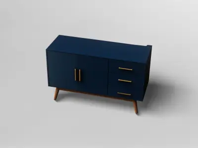 Modern Mid-Century Sideboard Cabinet 3D model