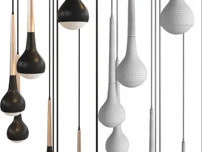 Spiral celling lamp 3D model