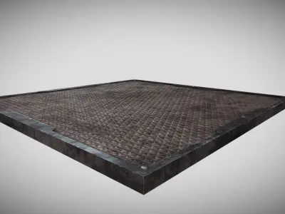 Sci-fi Floor Element Low-poly 3D model