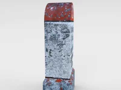 Low Poly Milestone monument Low-poly 3D model