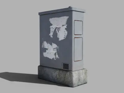 Parisian Urban Street Props Pack Low-poly 3D model