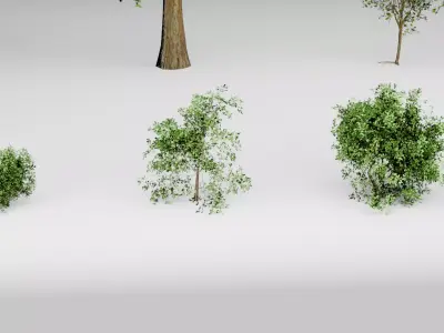 Low Poly Stylized Trees and Bushes Pack Low-poly 3D model