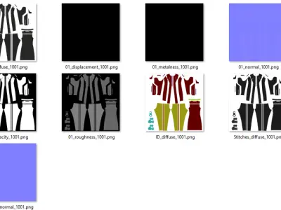 Female Sci-Fi Jacket 3D model