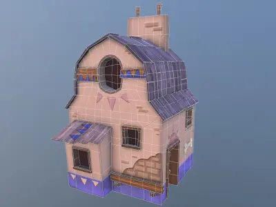 Raizh hut Low-poly 3D model