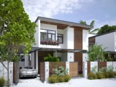 House Exterior Model  villa site 3D model