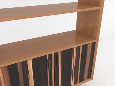 Mid-Century Modern Bookshelves 200 Oslo Low-poly 3D model