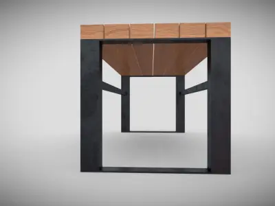 Sumple Bench Low-poly 3D model