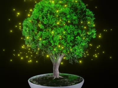 Magic Tree Free low-poly 3D model