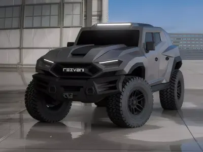 Rezvani Inspired Tactical Apocalypse Rover High Detail Sci Fi  3D print model