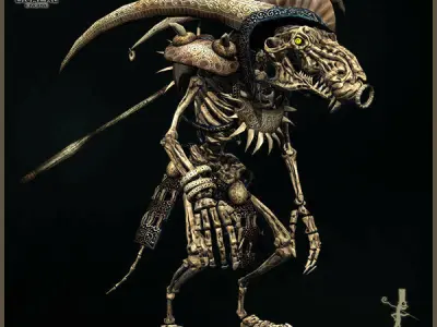 Ratkin Shaman Light Vershion Low-poly 3D model