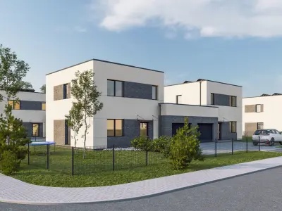 House complex with surroundings Archicad Lumion 12 Sketchup 3D model