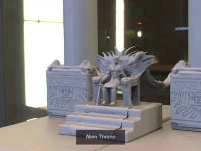 Alien Character sculpture Collection 3D Model Pack