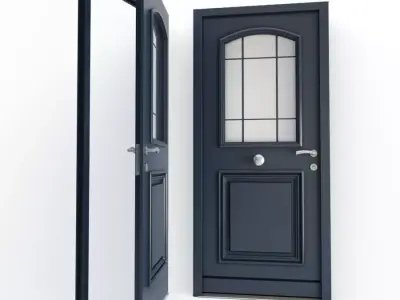 Door Audierne and Doorknob 3D model