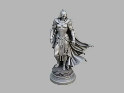 Warrior Statue Low-poly 3D model