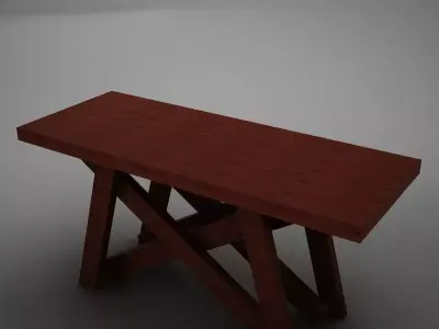 High def Dining Room Buffet Table Low-poly 3D model