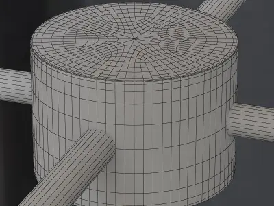 SPARROWS gold chandelier with shades 3D model