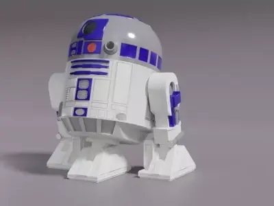 R2D2 Chibi Fan Art Star Wars 3D print model