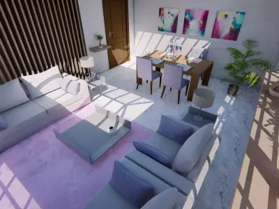 Cozy Room Interior Design Free 3D model