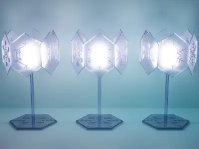 Snow Crystal Lamp 3D model