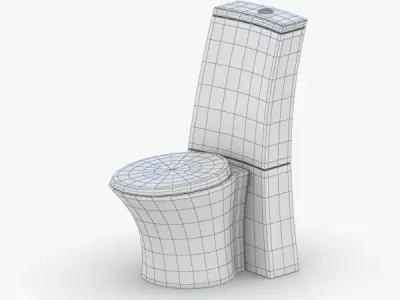 1544 - Toilet Low-poly 3D model