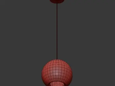 PLEATED CRYSTAL Pendant lamp 3D model