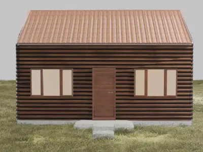 Wooden Cabin House 3D model