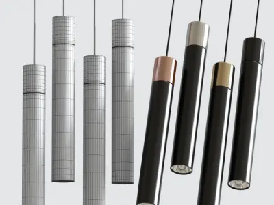 Minimal David Pompa Ceiling Light 3D model