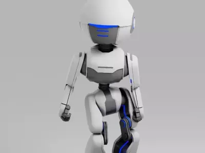 Droid  rigged - animated character 3D model