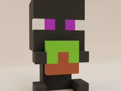 Enderman monster minecraft Low-poly 3D model