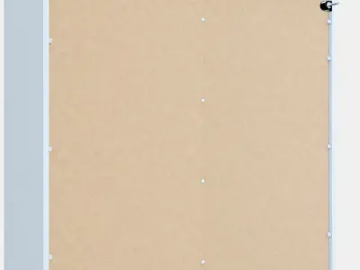 HAUGA Glass Door Cabinet Low-poly 3D model