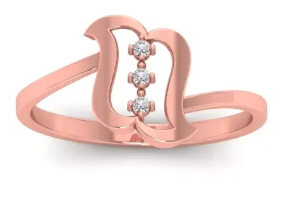 Solitaire  Engagement Women Light Weight Rings 3D print model