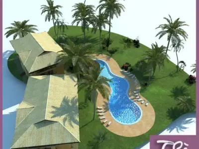 TROPICAL BUNGALOW RESORT 3D model