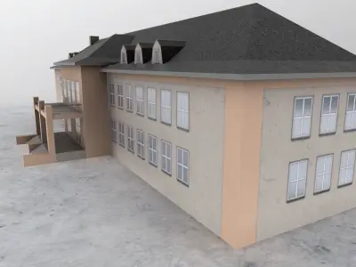 EDDB Old Terminal Low-poly 3D model