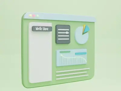 UI Frame Illustration 3D model