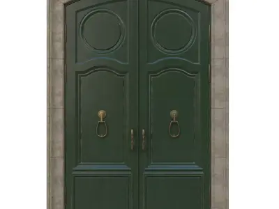 Entrance classic door 14 3D model