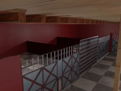 Horse Stable Low-poly 3D model