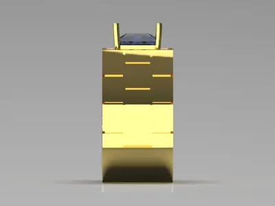 Yellow Gold Man Ring mr0201 3D print model