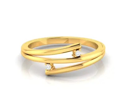 Solitaire Engagement Women Ring 3D print model get