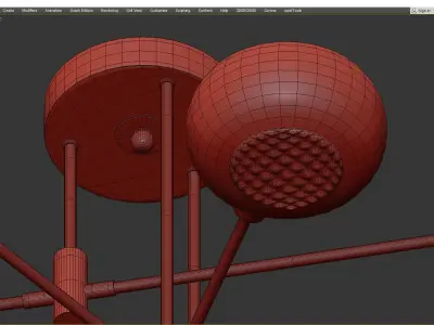 Lamp Solar System 6 Low-poly 3D model