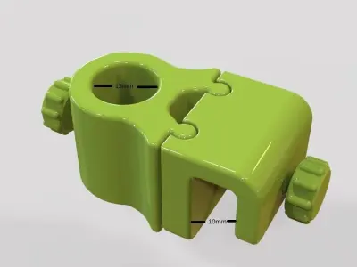 Aquarium Pipe Clip 15mm 3D print model