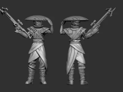 Bowcaster Bounty Hunter Legion Scale 3D print model