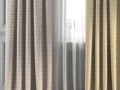 Curtain Set 229 3D model