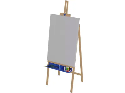 Creative and interactive toys Artistic Easel Set 3D model