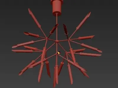 Spur chandelier 3D model