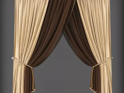 Curtain 3D model 303 Low-poly 3D model