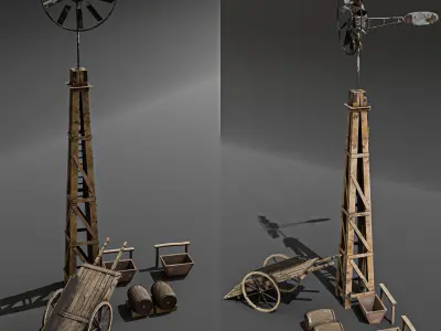 WESTERN CITY KITBASH 3D Model Pack